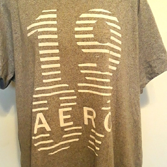 HP🏆 Aeropostale 4XL Gray And White Graphic Tee - Picture 2 of 9